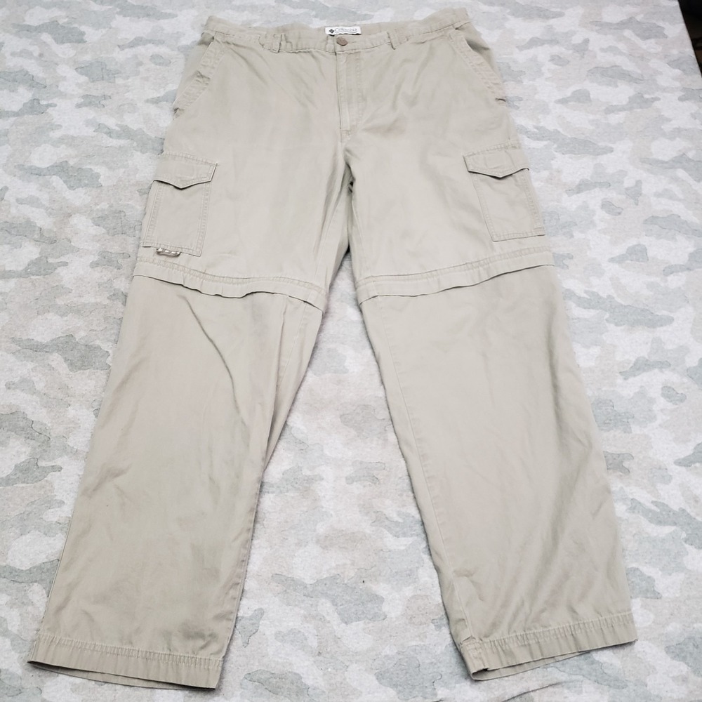 Columbia Pants Mens 36 Gray Convertible Cargo Straight Leg Outdoors Hiking